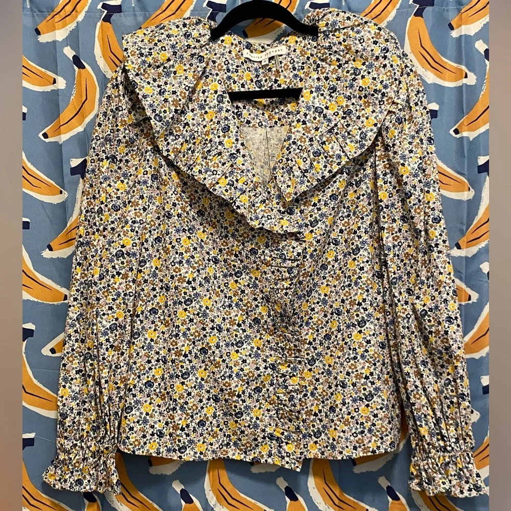 English Factory - Floral Ruffle Blouse - Picture 1 of 6